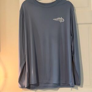 Reel Life Long Sleeve Performance Tee - Dusty Blue XL
